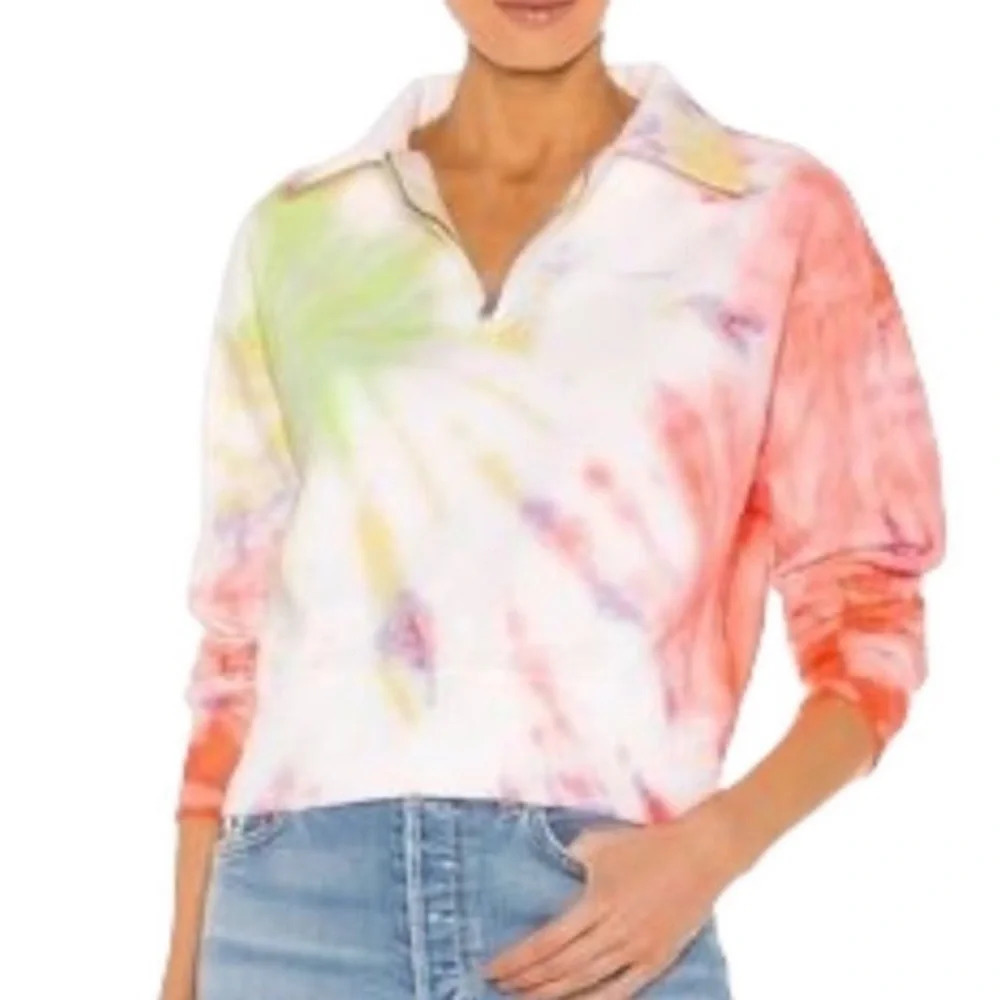 RE/DONE 70s Half Zip Pullover Sweatshirt XS NWOT‎